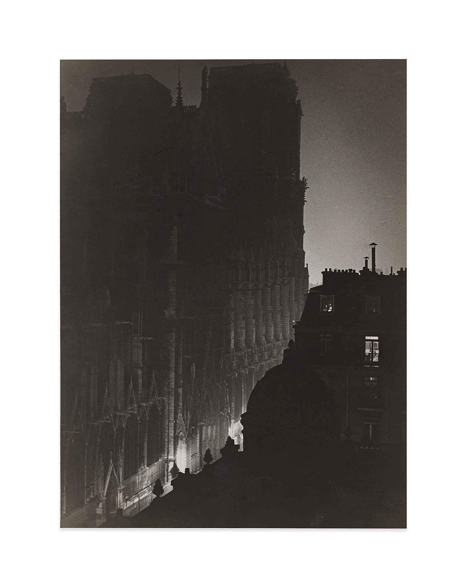BRASSAÁ,  Le parvis de Notre-Dame , 1932  ferrotype gelatin silver print on single weight paper